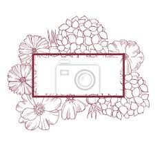 Floral Vektor Hintergrund Zeichnen Sie Verschiedene Blumen Fototapete Fototapeten Isoliert Flora Jahrestag Myloview De