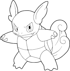 Un autre dessin d'entraînement au digital ! Coloriage Carabaffe Pokemon A Imprimer