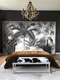 papier peint panoramique jarawa noir et blanc blanc chambreparentale idee deco chambre parentale deco chambre parentale tete de lit deco chambre parental