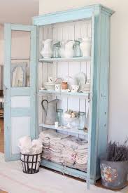 Relooker Armoire Ancienne Buffet Cuisine Bois Bleu Ciel Patine Mobilier De Salon Relooking Meuble Meuble Shabby