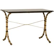a rectangular cast iron bamboo table from france c 1900 vintage console table bamboo table vintage table