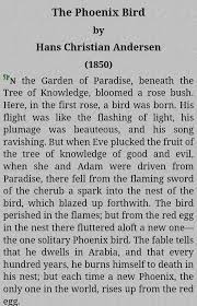 The Phoenix Bird By Hans Christian Andersen Phoenix Quotes Words Quotes