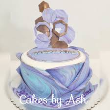 Are there any good birthday cakes for men? Cakes By Ash Modern Birthday Cake With Marble Details Facebook