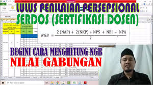 509/l8/dk/2019 13 februari 2019 perihal : Penjelasan Lengkap Menghitung Nilai Gabungan Ngb Dan Lulus Penilaian Persepsional Pp Serdos 2020 Youtube