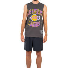 There is no psd format for los angeles lakers logo png images, nba team in our system. Mitchell Ness Los Angeles Lakers Vintage Crest Logo Mens Basketball Muscle Tank Faded Black Sportitude Basketball