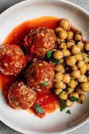 Spicy Meatballs With Chickpeas Recipe Nyt Cooking Spicy Meatballs Chickpea Recipes Beef Recipes