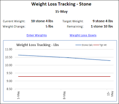 excel weight loss tracker