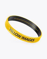 Download Glossy Silicone Wristband Mockup In Stationery Mockups On Yellow Images Object Mockups
