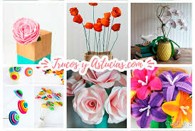 Además de decorar, hacer guirnaldas de papel de seda o de otro papel puede convertirse en una estupenda actividad. 44 Flores De Papel Y Fieltro Para Hacer Con Manualidades Trucos Y Astucias