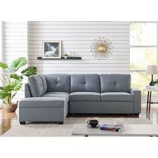 Canapé sur gifi.fr ✅ tout l'équipement et la décoration dont vous avez besoin pour votre intérieur ✅ paiement en 3 fois sans frais. Canape D Angle Convertible Avec Coffre De Rangement En Tissu Gris Orion Angle Gauche