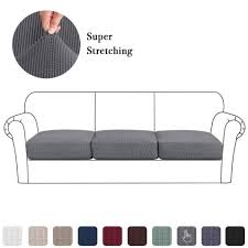 Average rating:4.6out of5stars, based on39reviews39ratings. High Stretch Seat Cushion Cover Sofa Cushion Furniture Protector Fot Sofa Seat Sofa Slipcover Sofa Cover Soft Flexibility With Elastic Bottom 3 Pieces Cushion Covers Charcoal Gray