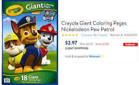 ¡bienvenido a tu nuevo walmart! Walmart Paw Patrols Giant Coloring Pages Just 2 97 Familysavings