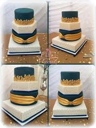 Tell your brand's story through images. Teal Gold And White Cake By Little Pickers Cakes Cakesdecor