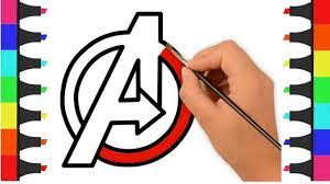 The pictures are detailed enough to be fun for the older avenger fans and even adults with a bit of imagination and artistic bent of mind. Avengers Logo Coloring Pages For Kids How To Draw Avengers Logo Superhero Coloring Video Youtube