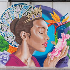 We had fun this week helping artist, Lauren Reddick (@arthousecharlotte)  install her mobile Queen Charlotte mural at SouthPark After Five. Check out  her majesty at future @southparkclt events. Reddick designed her to “