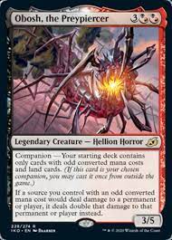 Obosh mtg arena deck with statistics. Obosh The Preypiercer Iko 228 Magic The Gathering Card