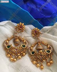 25.5mm pure form 18k gold hoop earrings. 21 Best Wedding Earring Designs For Brides South India Jewels Gold Earrings Wedding Jewelry Design Earrings Gold Jewelry Fashion