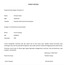 Misalnya yaitu ada kepentingan lainnya mendadak, dan sebagainya. Contoh Surat Kuasa Pengambilan Ijazah Download Suratresmi Com
