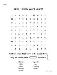 Billie holiday, whose real name is eleanora gough, was born in philadelphia pennsylvania in 1915. Billie Holiday Biography Coloring Page And Word Search Tpt