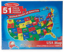 Melissa Doug 51 Piece Usa Map Floor Puzzle Floor Puzzle Map Puzzle Melissa And Doug