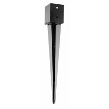 Poteau bois carré pour palissade bois 7x7 cm idéal pour la construction de palissades en bois autoclave. Support Pied De Poteau Carre A Enfoncer Noir 7 X 7 X 62 Cm 70 X 70 X 620 Mm Bricobois Fr Accessoires Bois Pas Cher Vis Inox Support