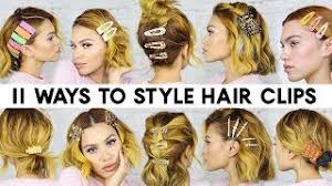 Use a claw clip to attach the ponytail above with the hair. 11 Easy Ways To Style Hair Clips For Short Hair Braidless Youtube