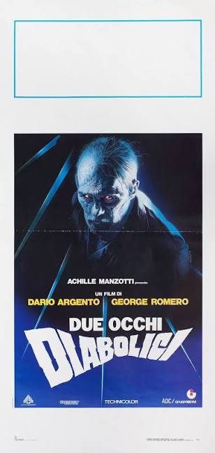 Two Evil Eyes Original 1990 Italian Locandina Movie Poster