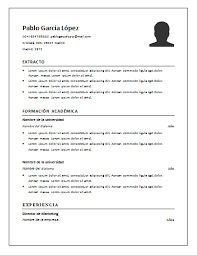 ¿necesitas ejemplos de curriculum vitae?. Curriculum Vitae Sencillo Para Word