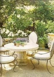 Rose Tarlow Chairs With A Limestone Table French Country Garden French Garden Provence Garden