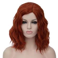 Dark Ginger Hair Wig Dark Womens Ginger Wig 26inch Dark Orange Synthetic  Lace Front