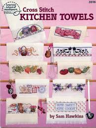American christmas ornament cross stitch. 22 Kitchen Towels Cross Stitch Patterns By Sam Hawkins Charted X Stitch Flowers Vegetables Home Sweet Home Cookin Welcome Country Kanavice Ornekleri Kanavice Havlular