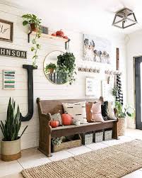 Painting the brick can truly update the home. Charming And Budget Friendly Farmhouse Entryway Ideas The Cottage Market