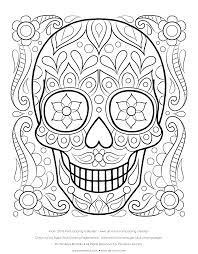 Free Sugar Skull Coloring Page Printable Day Of The Dead Coloring Skull Coloring Pages Cool Coloring Pages Sports Coloring Pages