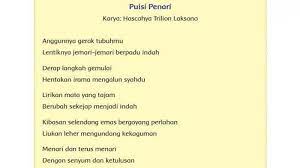 Pertanyaan tentang puisi dan jawabannya. Terdiri Atas Berapa Baitkah Puisi Penari Kunci Jawaban Tema 6 Kelas 4 Sd Mi Soal Halaman 76 Tribunnewsmaker Com