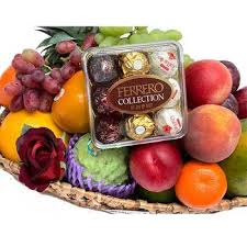 Fruit Basket Gift With Chocolates Chocolate Fruit Fruit Basket Gift Unique Food Gifts