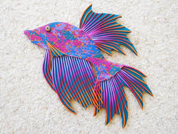 Choosing your betta fish's name can be a tricky thing to do. Betta Fish Clock Or Wall Art In Colorful Custom Polymer Clay Etsy