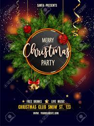 — julie k, ca awesome! Merry Christmas Party Invitation Poster With Main Information Royalty Free Cliparts Vectors And Stock Illustration Image 127730849