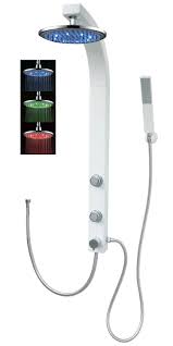 Duschpaneel Duschsäule Duschsystem Duschset Led Regendusche Weiß 081w 0820