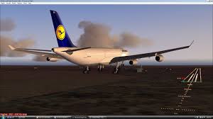 A Lufthansa Airbus A340 300 On Final Approach To Dammam Saudi Arabia After A Flight From Frankfurt Dammam Flight Simulator Airbus