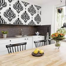 mobelfolie neo barock schwarz weiss damast muster folie fur mobel klebefolie holz mobel