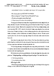 Sáng kiến kinh nghiệm Giải pháp nâng cao hiệu quả dạy từ loại Lớp 4
