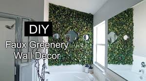 Diy Faux Greenery Wall Decor Youtube Greenery Wall Decor Faux Greenery Decor Faux Walls