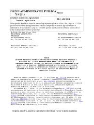 Serviciul gospodărire comunală și protecția mediului. O 719 N M Aplicare L 17 2014