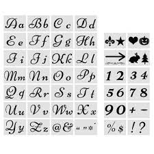 For painting, quilting, wood working, stained glass patterns, and other arts & crafts. New Letter Stencils For Painting On Wood Large Alphabet Numbers Signs Calligraphy Font Upper And Lowercase Letters Stencils Reusable Holiday Plastic Fancy Art Craft Stencils 80 Designs 40 Pcs Amazon In Office Products