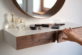 Minimalist White Floating Dressing Table Vanity Shelf With Etsy Those who prefer something less glitzy can opt modern makeup vanities in the bedroom are very different from their more traditional counterparts both in classic bedroom dresser for the victorian style bedroom in white and gold.