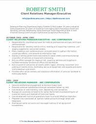 client relations manager resume samples