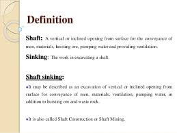 shaft sinking 1