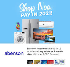 Pay your first 22 installments on time and waive your last 2 installment payments! Shop Now Pay In 2021 At Abenson Rcbc Bankard
