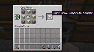 How To Make Light Gray Concrete Powder Minecraft Recipe The water cannot be from rain, cauldrons, or water bottles. how to make light gray concrete powder