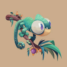 Artstation 3d Cute Chameleon Arthur Sarah Goncalves Creature Concept Art Illustration Character Design Cartoon Character Design